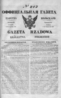Gazeta Rządowa Królestwa Polskiego 1839 IV, No 242