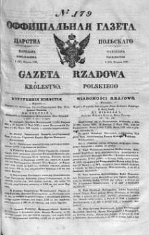 Gazeta Rządowa Królestwa Polskiego 1841 III, No 179