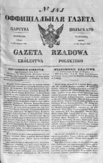 Gazeta Rządowa Królestwa Polskiego 1841 III, No 181