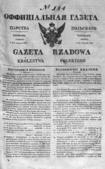 Gazeta Rządowa Królestwa Polskiego 1841 III, No 184