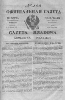 Gazeta Rządowa Królestwa Polskiego 1845 III, No 185