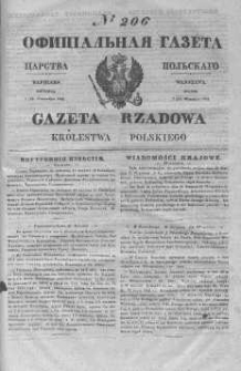 Gazeta Rządowa Królestwa Polskiego 1845 III, No 206