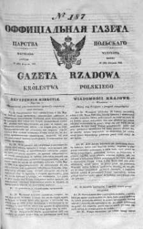 Gazeta Rządowa Królestwa Polskiego 1841 III, No 187
