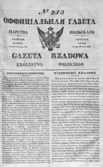 Gazeta Rządowa Królestwa Polskiego 1841 III, No 213