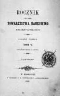 Rocznik Ces. Król. Towarzystwa Naukowego Krakowskiego 1861, T.28