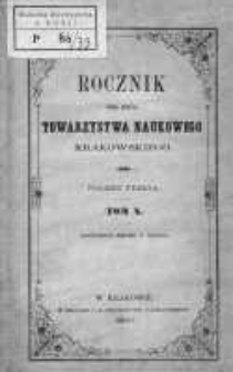 Rocznik Ces. Król. Towarzystwa Naukowego Krakowskiego 1866, T.33