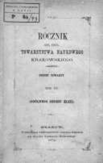 Rocznik Ces. Król. Towarzystwa Naukowego Krakowskiego 1872, T.43