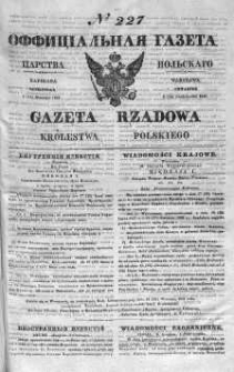 Gazeta Rządowa Królestwa Polskiego 1841 IV, No 227