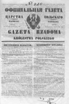 Gazeta Rządowa Królestwa Polskiego 1846 IV, No 216