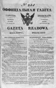 Gazeta Rządowa Królestwa Polskiego 1841 IV, No 231