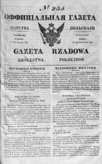 Gazeta Rządowa Królestwa Polskiego 1841 IV, No 235