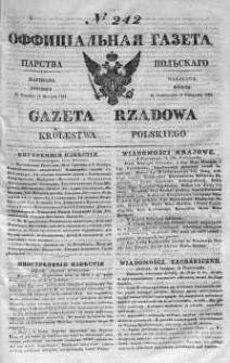 Gazeta Rządowa Królestwa Polskiego 1841 IV, No 242