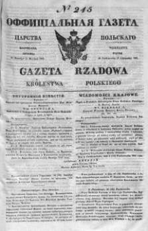 Gazeta Rządowa Królestwa Polskiego 1841 IV, No 245