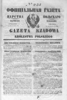 Gazeta Rządowa Królestwa Polskiego 1846 IV, No 235