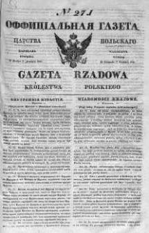 Gazeta Rządowa Królestwa Polskiego 1841 IV, No 271