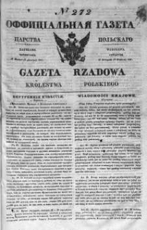 Gazeta Rządowa Królestwa Polskiego 1841 IV, No 272