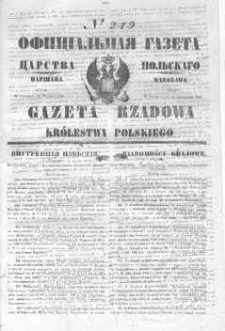 Gazeta Rządowa Królestwa Polskiego 1846 IV, No 249