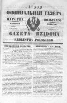 Gazeta Rządowa Królestwa Polskiego 1846 IV, No 252