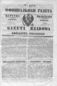 Gazeta Rządowa Królestwa Polskiego 1846 IV, No 276