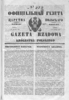 Gazeta Rządowa Królestwa Polskiego 1846 IV, No 279
