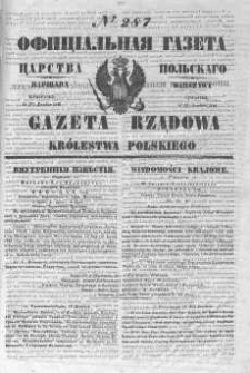 Gazeta Rządowa Królestwa Polskiego 1846 IV, No 287