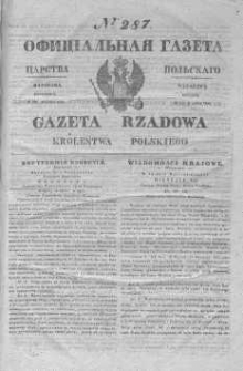 Gazeta Rządowa Królestwa Polskiego 1845 IV, No 287