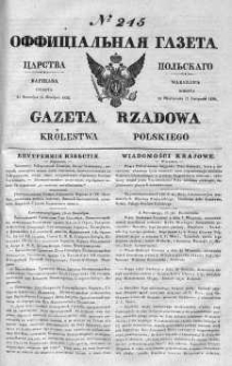 Gazeta Rządowa Królestwa Polskiego 1839 IV, No 245