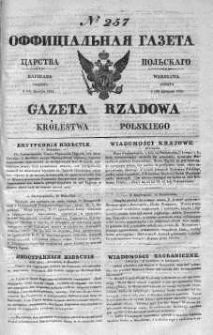 Gazeta Rządowa Królestwa Polskiego 1839 IV, No 257