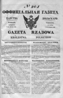 Gazeta Rządowa Królestwa Polskiego 1839 IV, No 261