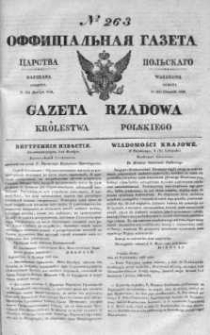 Gazeta Rządowa Królestwa Polskiego 1839 IV, No 263