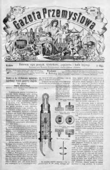 Gazeta Przemysłowa. Ilustrowany organ przemysłu, rękodzielnictwa i handlu krajowego 1866 II, No 11