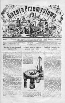 Gazeta Przemysłowa. Ilustrowany organ przemysłu, rękodzielnictwa i handlu krajowego 1866 II, No 18