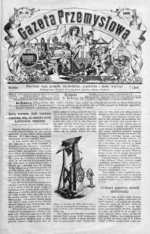Gazeta Przemysłowa. Ilustrowany organ przemysłu, rękodzielnictwa i handlu krajowego 1866 III, No 22