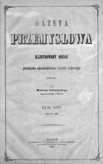 Gazeta Przemysłowa. Ilustrowany organ przemysłu, rękodzielnictwa i handlu krajowego 1866 III, No 27