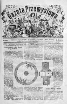 Gazeta Przemysłowa. Ilustrowany organ przemysłu, rękodzielnictwa i handlu krajowego 1866 III, No 30