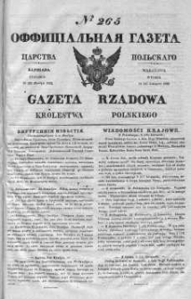 Gazeta Rządowa Królestwa Polskiego 1839 IV, No 265