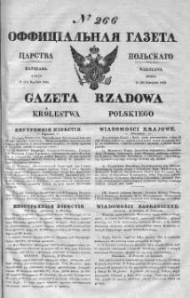 Gazeta Rządowa Królestwa Polskiego 1839 IV, No 266