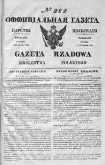 Gazeta Rządowa Królestwa Polskiego 1839 IV, No 282
