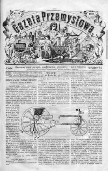 Gazeta Przemysłowa. Ilustrowany organ przemysłu, rękodzielnictwa i handlu krajowego 1866 IV, No 36
