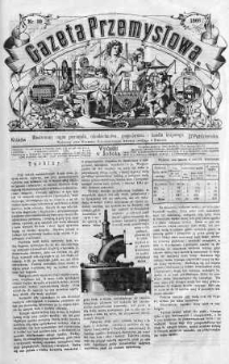 Gazeta Przemysłowa. Ilustrowany organ przemysłu, rękodzielnictwa i handlu krajowego 1866 IV, No 39