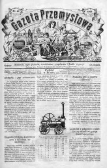 Gazeta Przemysłowa. Ilustrowany organ przemysłu, rękodzielnictwa i handlu krajowego 1866 IV, No 42