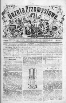Gazeta Przemysłowa. Ilustrowany organ przemysłu, rękodzielnictwa i handlu krajowego 1866 IV, No 52