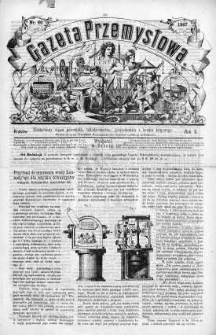 Gazeta Przemysłowa. Ilustrowany organ przemysłu, rękodzielnictwa i handlu krajowego 1866, No 60