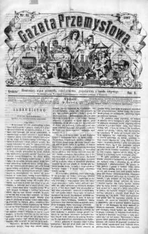 Gazeta Przemysłowa. Ilustrowany organ przemysłu, rękodzielnictwa i handlu krajowego 1866, No 61