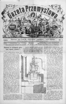 Gazeta Przemysłowa. Ilustrowany organ przemysłu, rękodzielnictwa i handlu krajowego 1867, No 74