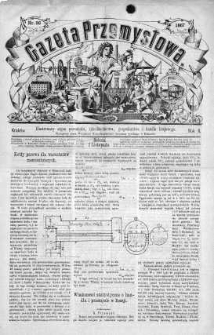 Gazeta Przemysłowa. Ilustrowany organ przemysłu, rękodzielnictwa i handlu krajowego 1867, No 96