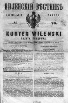 Kuryer Wileński. Gazata urzędowa, polityczna i literacka 1856, No 20