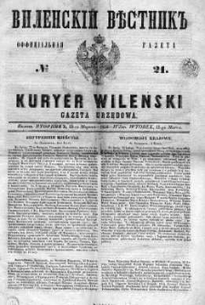 Kuryer Wileński. Gazata urzędowa, polityczna i literacka 1856, No 21