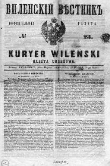 Kuryer Wileński. Gazata urzędowa, polityczna i literacka 1856, No 23