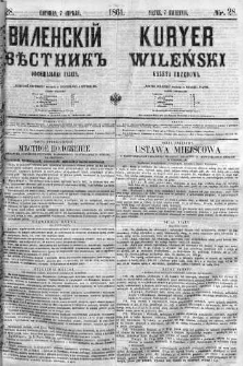 Kuryer Wileński. Gazata urzędowa, polityczna i literacka 1861, No 28